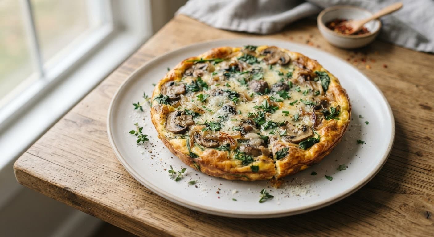 Mushroom and Spinach Frittata