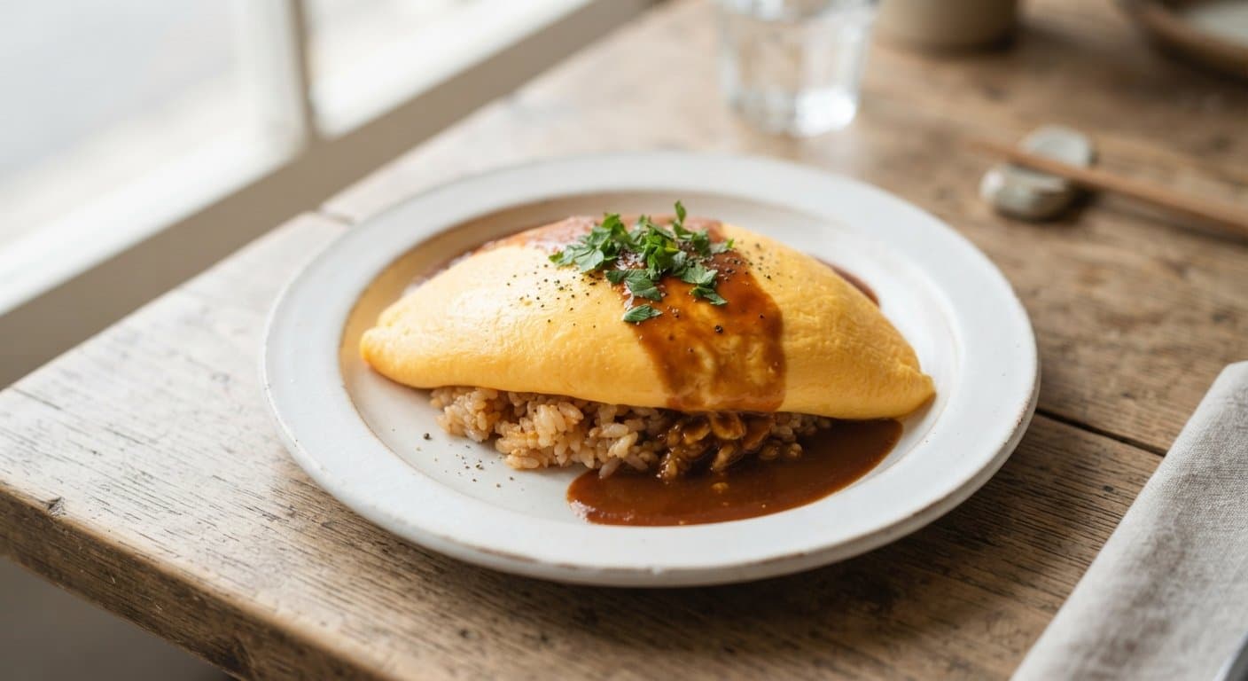 Chicken Omurice with Tomato Rice